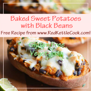 Baked Sweet Potatoes With Black Beans Free Recipe from RedKettleCook.com!