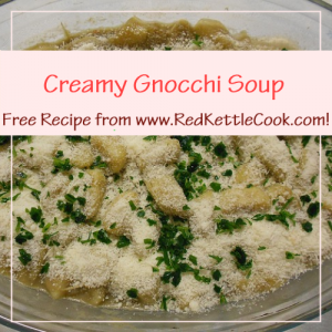 Creamy Gnocchi Soup Free Recipe from RedKettleCook.com!