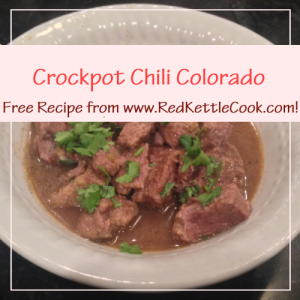 Crockpot Chili Colorado Free Recipe from RedKettleCook.com!