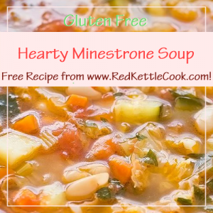 Hearty Minestrone Soup Free Recipe from RedKettleCook.com!