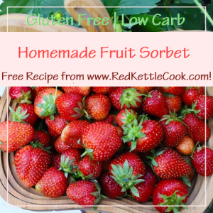 Homemade Fruit Sorbet Free Recipe from RedKettleCook.com!