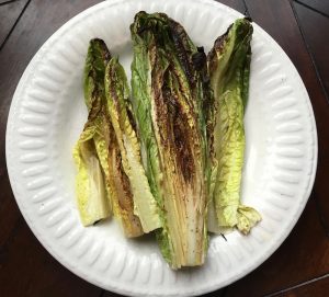 Oven Grilled Romaine for the "Oven 'Grilled' Romaine with Roasted Chicken Salad" Free Recipe from RedKettleCook.com!