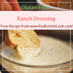 Ranch Dressing Free Recipe Free Recipe from RedKettleCook.com!