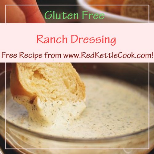 Ranch Dressing Free Recipe from RedKettleCook.com!
