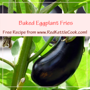 Baked Eggplant Fries Free Recipe from www.RedKettleCook.com!