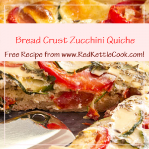 Bread Crust Zucchini Quiche Free Recipe from www.RedKettleCook.com!