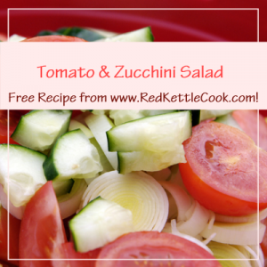 Tomato & Zucchini Salad Free Recipe from www.RedKettleCook.com!