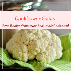 Cauliflower Salad Free Recipe from www.RedKettleCook.com!