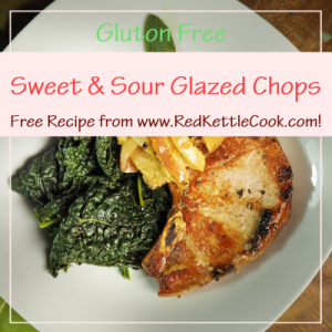 Sweet & Sour Glazed Pork Chops Free Recipe from www.RedKettleCook.com!
