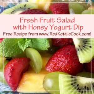 Fresh Fruit Salad with Honey Yogurt Dip Free Recipe from www.RedKettleCook.com!