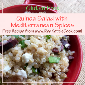 Quinoa Salad with Mediterranean Spices Free Recipe from RedKettleCook.com!