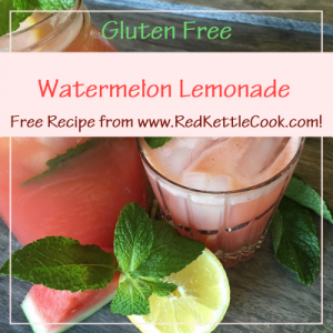 Watermelon Lemonade Free Recipe from www.RedKettleCook.com!