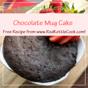 Chocolate Mug Cake Free Recipe from RedKettleCook.com!