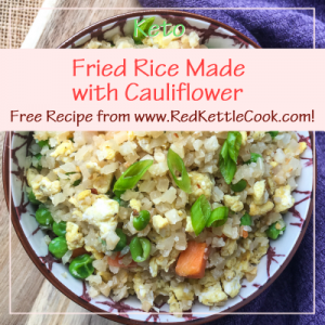 Fried Rice made with Cauliflower Free Recipe from RedKettleCook.com!