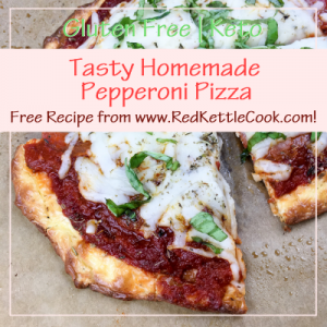 Tasty Homemade Pepperoni Pizza Free Recipe from RedKettleCook.com!