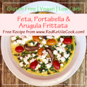 Feta, Portabella & Arugula Frittata Free Recipe from RedKettleCook.com!