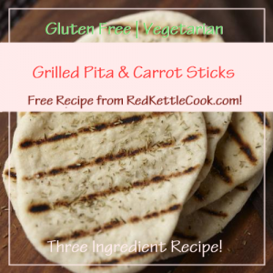 Grilled Pita & Carrot Sticks Free Recipe from RedKettleCook.com!