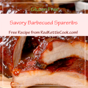 Savory Barbecued Spareribs Free Recipe from RedKettleCook.com!