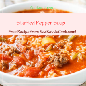 Low Carb Stuffed Pepper Soup is a Free Recipe from RedKettleCook.com!