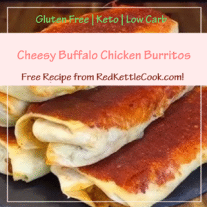 Cheesy Buffalo Chicken Burritos is a Free Recipe from RedKettleCook.com!