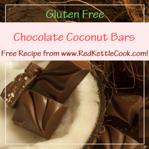 Chocolate Coconut Bars Free Recipe from RedKettleCook.com!