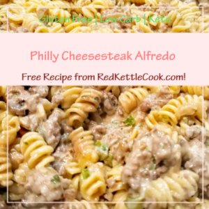 Philly Cheesesteak Alfredo is a Free Recipe from RedKettleCook.com!